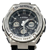CASIO カシオ G-SHOCK タフソーラー デジアナ クォーツ腕時計 ラバーベルト シルバー ブラック文字盤 GST-W110 瑞穂店