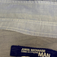 JUNYA WATANABE COMME des GARCONS MAN ジュンヤワタナベ コムデギャルソンマン AD2015 WQ-B011 リネン混パッチワーク 長袖シャツ ブルー sizeS 瑞穂店