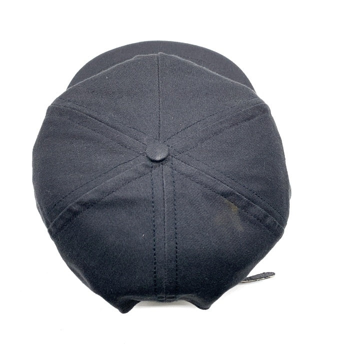 80-90's STUSSY ステューシー スカルボーン刺繡 5パネルキャップ ブラック オールド タグなし 福生店