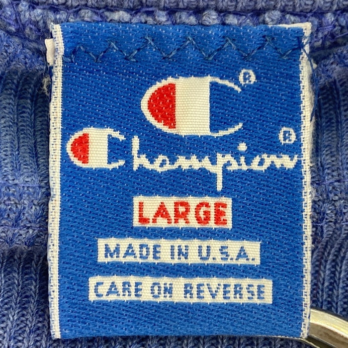 Champion チャンピオン 青刺繡タグ USA製 刺繡ロゴ スウェットトレーナー ライトブルー sizeL 瑞穂店