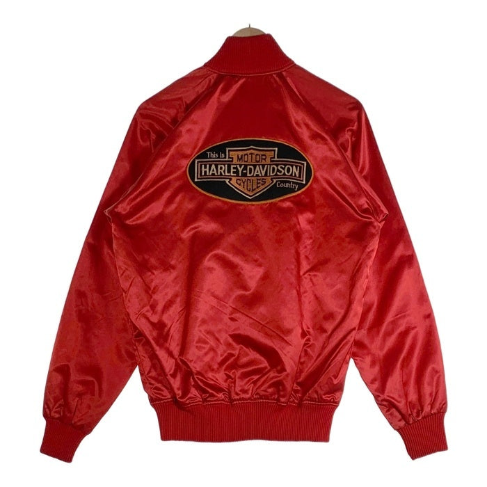 60's~ DUCK ダック スーベニアジャケット スカジャン Harley-Davidson DUCK商会 レッド Size M 福生店