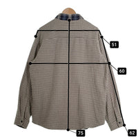 SUPREME シュプリーム Houndstooth Plaid Flannel Shirt 長袖 プレイド フランネル シャツ ブルー グレー Size M 福生店
