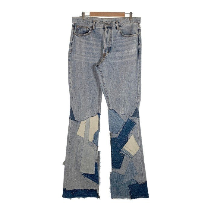 mnml ミニマル B424 Patch Flare Denim パッチワーク フレアデニムパンツ ブルー Size 34 福生店