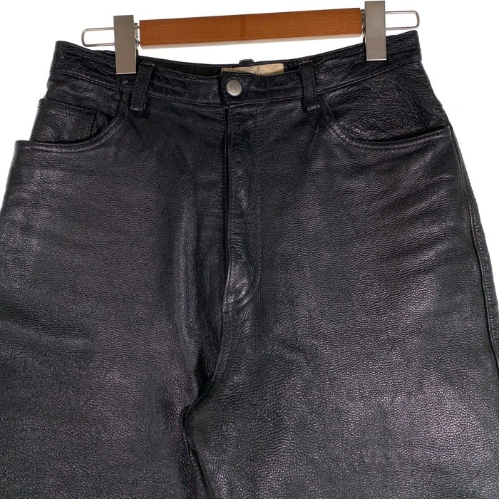 JOHNBULL ジョンブル レザーショートパンツ ハーフ ブラック 牛革 Size w74cm 福生店