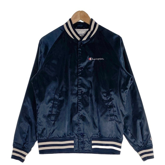 Supreme シュプリーム 13SS Champion チャンピオン Satin Jacket サテンジャケット スタジャン ネイビー Size S 福生店
