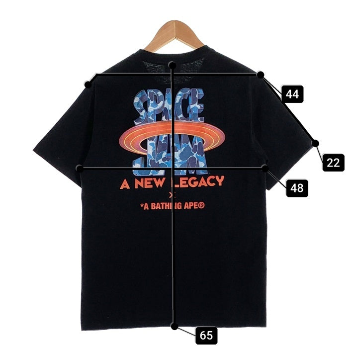A BATHING APE アベイシングエイプ SPACE JAM スペースジャム A NEW LEGACY TUNE SQUAD プリントTシャツ ブラック 001TEH731907C Size M 福生店