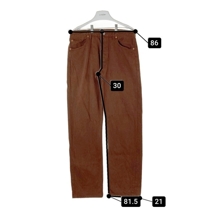 Levi'sリーバイス 501 後染め 90s フランス製 ボタン裏275 カラーデニムパンツ ブラウン sizeW34 瑞穂店