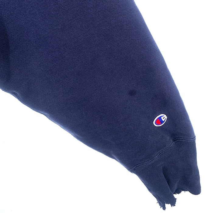 90's Champion チャンピオン リバースウィーブ クルーネックスウェットトレーナー ネイビー ボロ Size XL 福生店