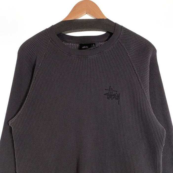 STUSSY ステューシー 24AW Raglan Thermal Basic Stock サーマル ロンT ロングスリーブ 長袖 Tシャツ チャコール Size M 福生店