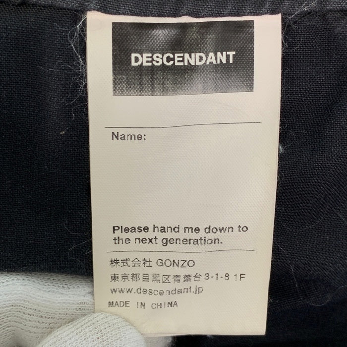 DESCENDANT ディセンダント テーパード イージーパンツ ブラック ポリコットン Size 3 福生店