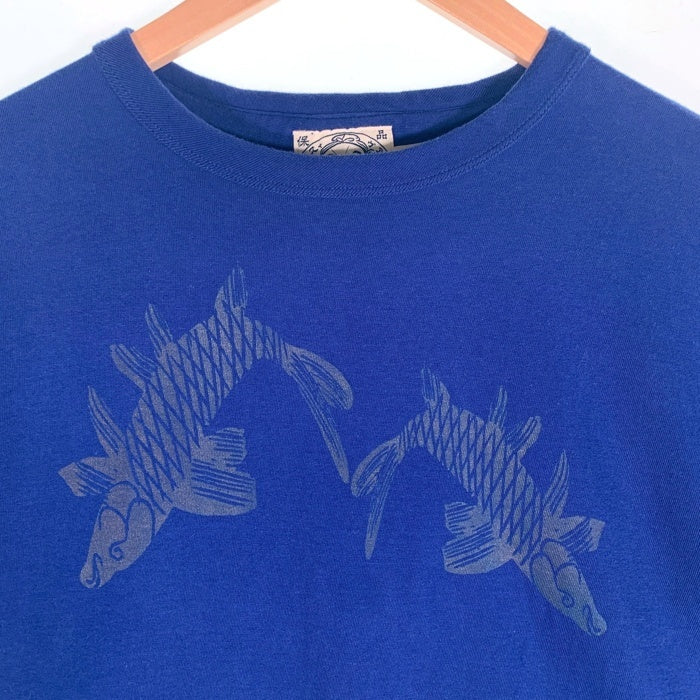 EVISU エヴィス 刺繍 半袖 Tシャツ ネイビー Size 40 福生店