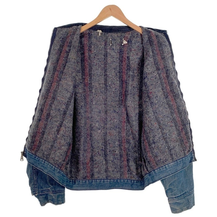 60's 70's Sears シアーズ 裏地 ブランケット GRIPPER ZIPPER デニムジャケット ライトブルー Size LARGE-T 42-44 福生店