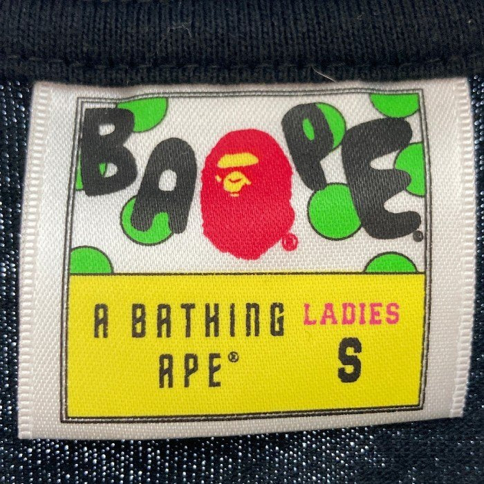 A BATHING APE アベイシングエイプ Baby Milo 立体別布 ベビーマイロ Ｔシャツ ブラック sizeS 瑞穂店
