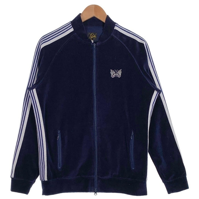 Needles ニードルス R/C Velour Track Jacket ベロア ジップアップ トラックジャケット ネイビー Size M 福生店