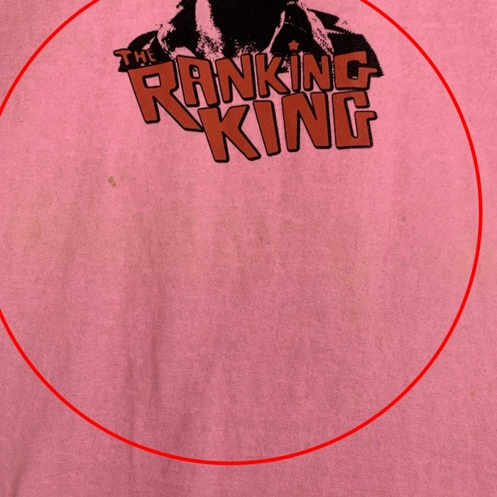 90's 00's Gil Scott-Heron ギル スコット ヘロン THE RANKING KING 半袖 Tシャツ ピンク USA製 Size L 福生店