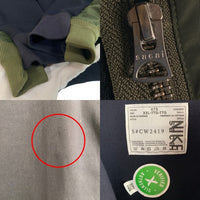 NIKE ナイキ sacai サカイ NRG HOODY ドッキングパーカー フーディー ナイロン切替 ネイビー オリーブ CW2419-475 Size 2XL 福生店