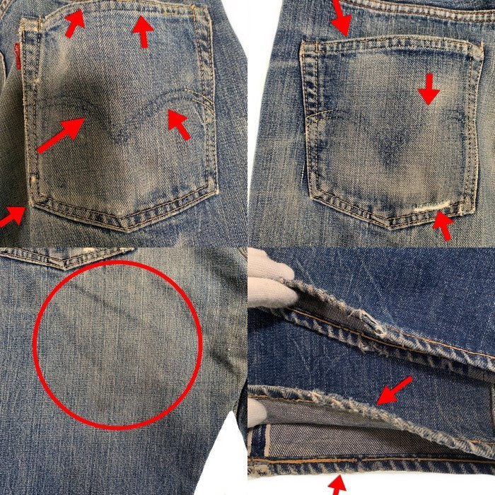 60's LEVI'S リーバイス 501 BIG E テーパードデニムパンツ インディゴ 両面タブ Size 実寸 33×28 福生店