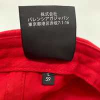 BALENCIAGA バレンシアガ ロゴ刺繡 ベースボールキャップ レッド Size L(59) 瑞穂店