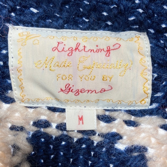 Gizemo Lightning ライトニングプロデュース USN カウチンセーター ネイビー Size M 瑞穂店