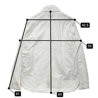 Triple Works トリプルワークス マチ付き ワークシャツ 長袖 コットン ホワイト アイアンハート 2 Size M 瑞穂店