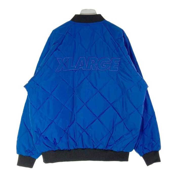 X-LARGE エクストララージ 101214021009 21AW REVERSIBLE QUILTED BOMBER JACKET リバーシブル キルティング ボンバージャケット  ブルー sizeXL 瑞穂店