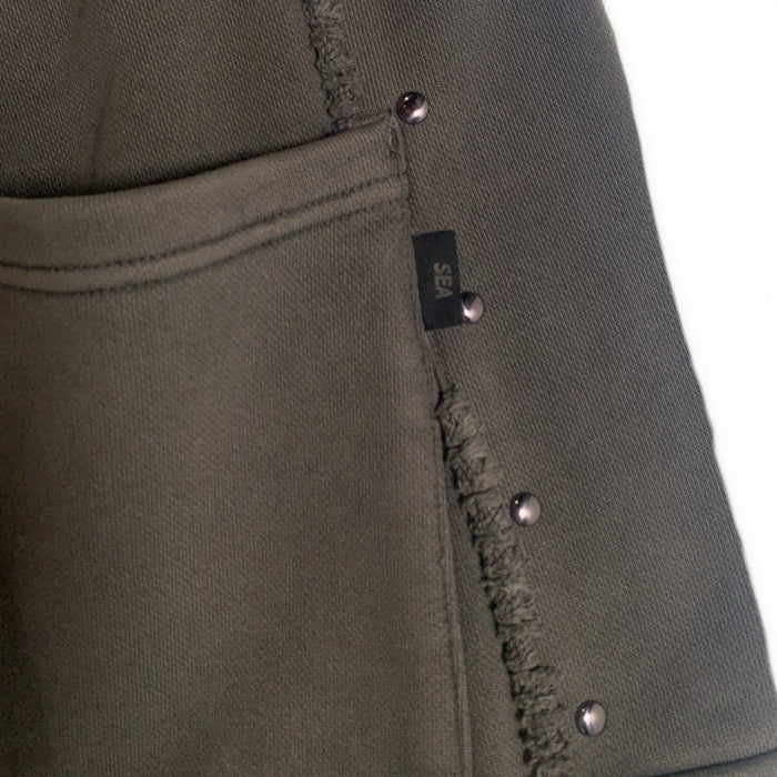 WIND AND SEA ウィンダンシー Sulfer Acid Studs Sweat Short サルファーアシッドスタッズ スウェットショーツ ショートパンツ チャコール WDS-O-STD-24-Q4-CS-03 Size M 福生店