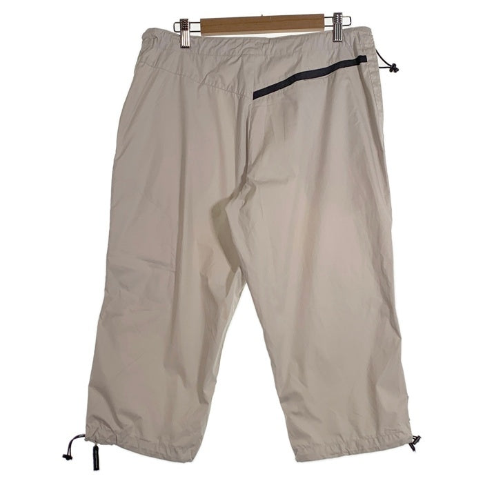 00's NIKE ナイキ ポリエステル リップストップ クロップドパンツ アイボリー ウエスト裾ドローコード Size 34 福生店