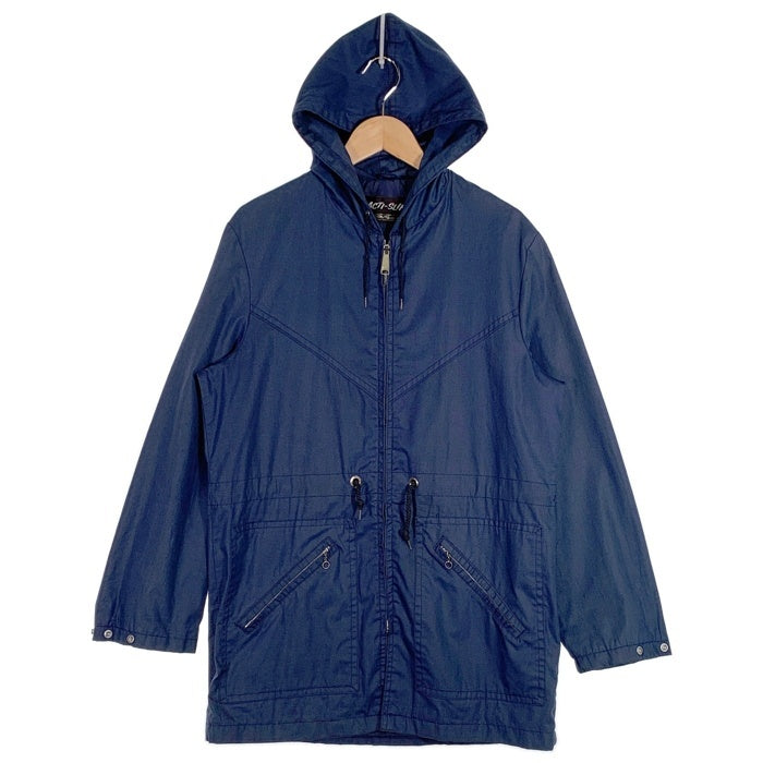 70's SEARS シアーズ ACTI-SLIK アクティスリック Hooded Jacket フルジップ フーディー ジャケット IDEALジップ ネイビー USA製 Size M 福生店