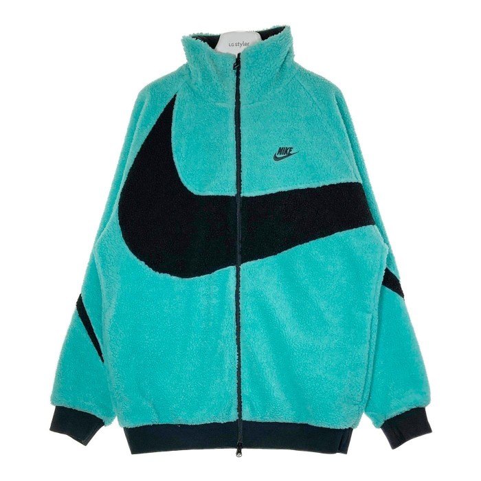 NIKE ナイキ BQ6546-301 BIG SWOOSH BOA JACKET ビッグ スウッシュ ボア フリース リバーシブル ジャケット ブラック ターコイズ sizeXL 瑞穂店