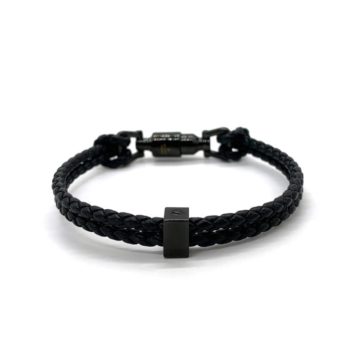 GUCCI グッチ Braided bracelet with piston detail ピストン ディテール ブレイド ブレスレット ブラック 859240 Size 全長約20cm 福生店