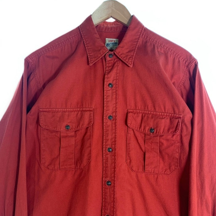 90's Levi's リーバイス 長袖 ロングスリーブ シャツ レッド USA製 Size L 福生店