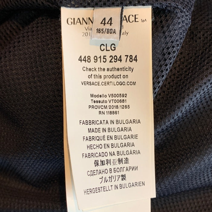 GIANNI VERSACE ジャンニヴェルサーチ メデューサ ラバープリント ジップアップジャケット パーカー ブラック ポリエステル V500592 Size 44 福生店