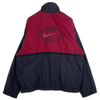 90’s NIKE ナイキ ナイロン トラックジャケット パネル ブラック レッド ホワイト Size L 福生店