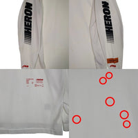 HERON PRESTON ヘロンプレストン プリント 刺繡 ロングスリーブTシャツ ホワイト HMAB002S19600050 Size M 福生店