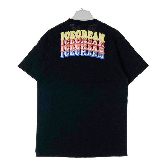 ICE CREAM アイスクリーム カップアイス ガール プリント Tシャツ ブラック sizeL 瑞穂店
