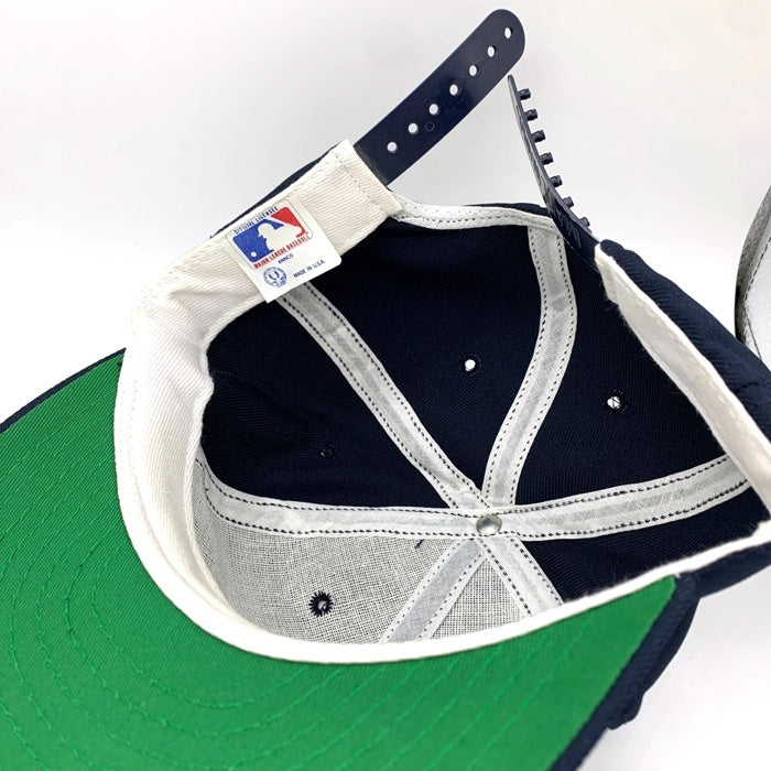 90's~ MLB デトロイト・タイガース スナップバックベースボールキャップ ネイビー USA製 ANNCO 福生店