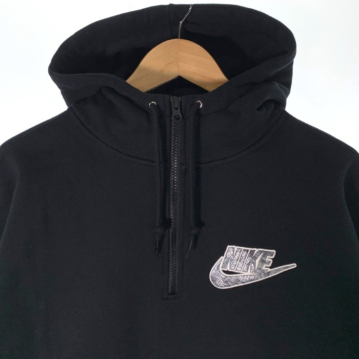 SUPREME シュプリーム 21SS NIKE ナイキ Half Zip Hooded Sweatshirt ハーフジップ プルオーバースウェットパーカー ブラック DB2842-010 Size M 福生店