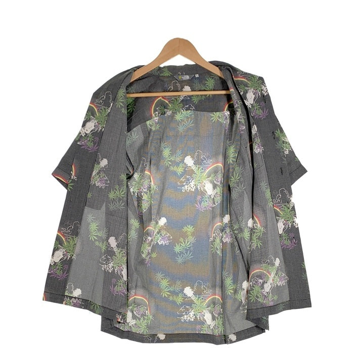 THE NORTH FACE ノースフェイス ポリエステル レーヨン アロハシャツ チャコールグレー AT30604 Size L 福生店
