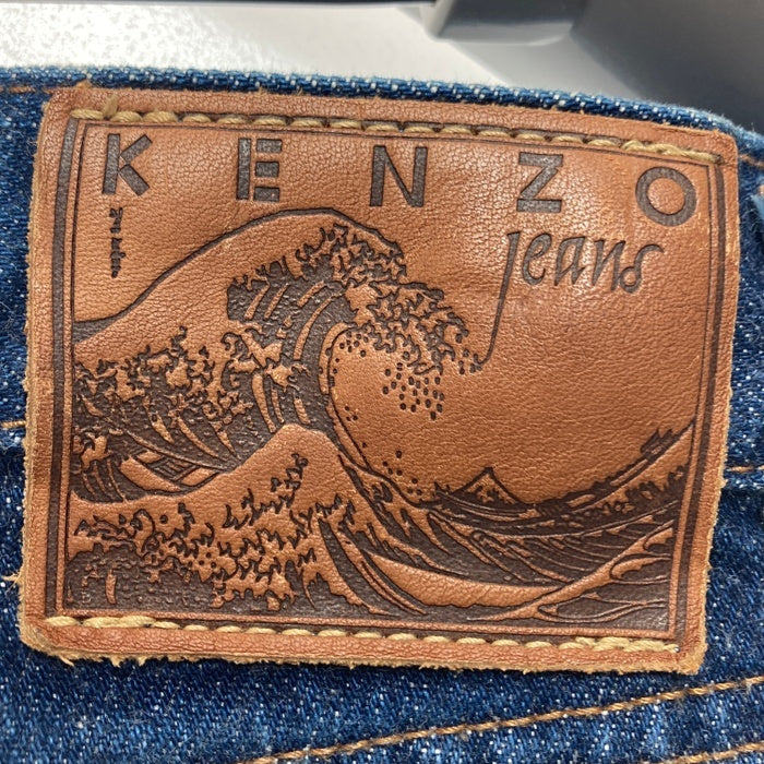 KENZO JEANS ケンゾージーンズ 北斎タグ ボタンフライ テーパード デニムパンツ インディゴ size85cm 瑞穂店