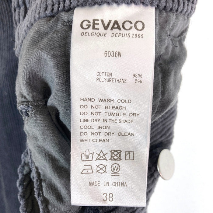 GEVACO ゲバコ コーデュロイ サロペット スカート ネイビー size38 瑞穂店