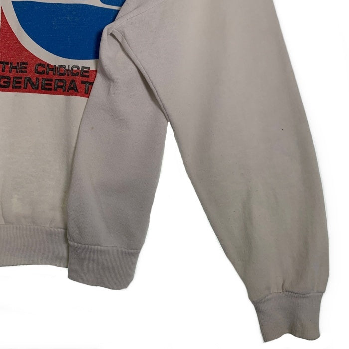 80`s JESUS ジーザス ペプシパロディ プリントクルーネックスウェットトレーナー ホワイト JERZEES USA製 やや薄手 Size XL 福生店