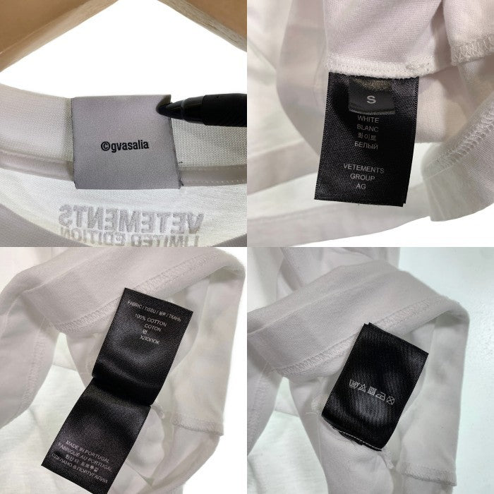 VETEMENTS ヴェトモン  Eiffel Tower Logo T-Shirt エッフェル塔 ロゴプリント Tシャツ ホワイト UA53TR250W Size S 福生店