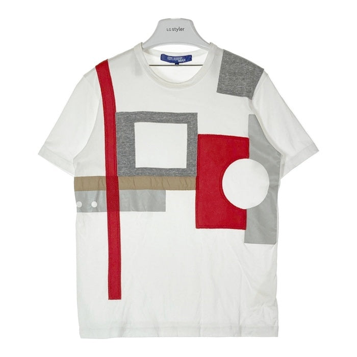 JUNYA WATANABE COMME des GARCONS MAN ジュンヤワタナベ コムデギャルソンマン メッシュ パッチワーク Tシャツ ホワイト sizeS 瑞穂店