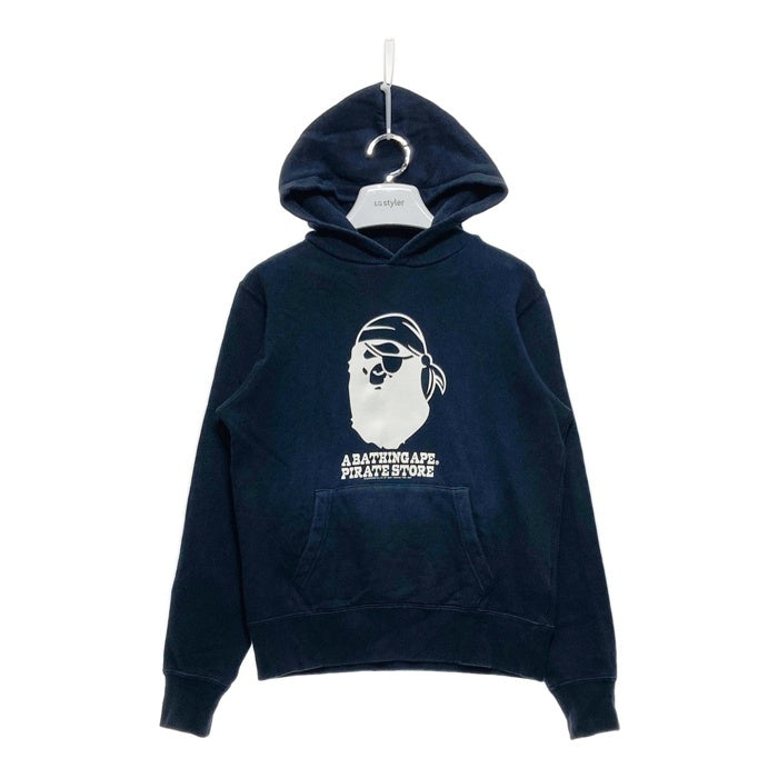 A BATHING APE アベイシングエイプ PIRATE STORE パイレーツストア プルオーバーパーカー ネイビー sizeS 瑞穂店