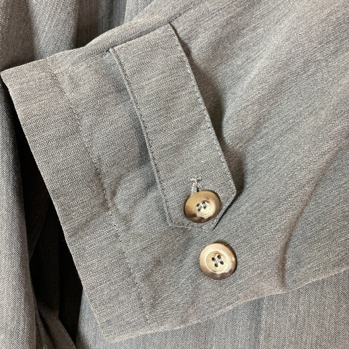 GIORGIO ARMANI LE COLLEZIONI ジョルジオアルマーニ  コレツィオーニ ポリエステルxオレフィン ロングコート グレー size38 瑞穂店
