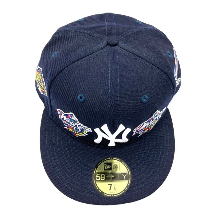 NEW ERA ニューエラ Worid Champion ニューヨークヤンキース グレーアンダーバイザー 59FIFTY ベースボールキャップ ネイビー Size60.6 瑞穂店