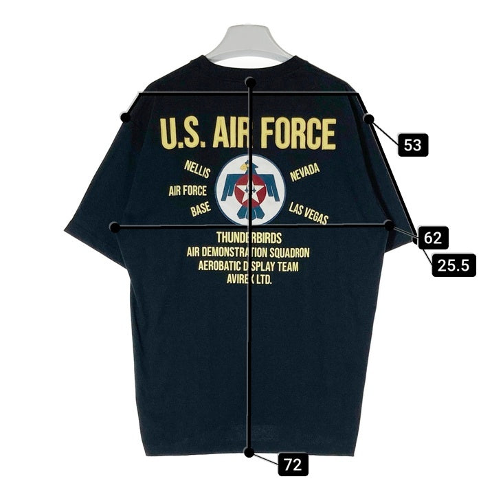 AVIREX アヴィレックス 783-3134052 THUNDERBIRDS PATCH TE サンダーバーズ Tシャツ 黒 sizeXL 瑞穂店