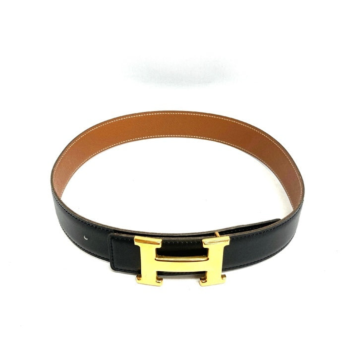 HERMES エルメス コンスタンス リバーシブル Hベルト ゴールド金具 ブラックxブラウン size60 瑞穂店