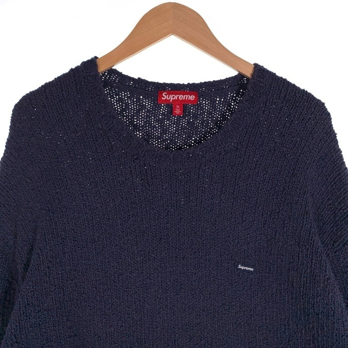 SUPREME シュプリーム 24SS Bouclé Small Box Sweater ブークレ スモール ボックス セーター ネイビー Size XL 福生店