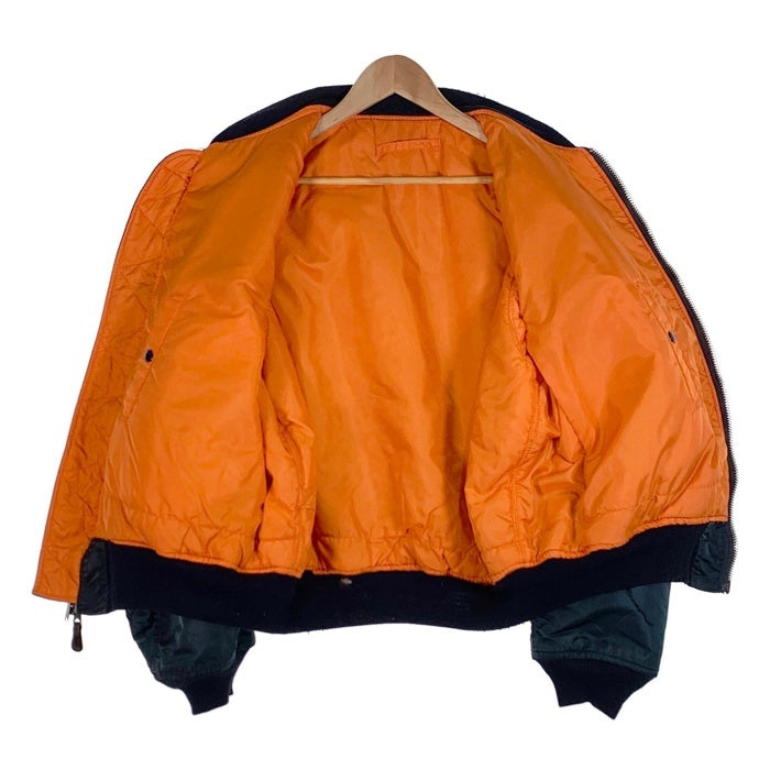 ALPHA アルファ MA-1 フライトジャケット ネイビー IDEALジップ USA製 Size XXL 福生店